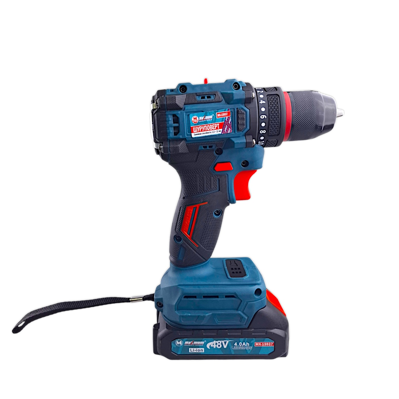 Шуруповерт аккумуляторный 48 V, бесщеточный, кейс, "MAXIMUM" MX 15937 оптом