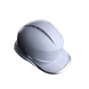 Каска защитная строительная, бело-серебристая,ABS Plus