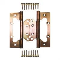 Петля дверная универсальная 120 мм, усиленная, бронза